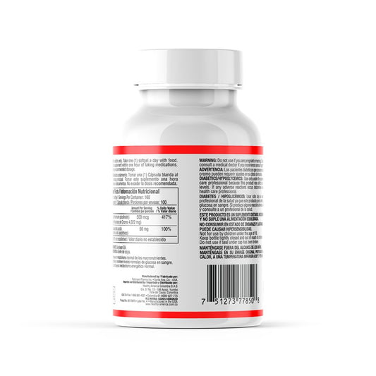 GTF Chormium Picolinate 500 MCG 100 Softgels