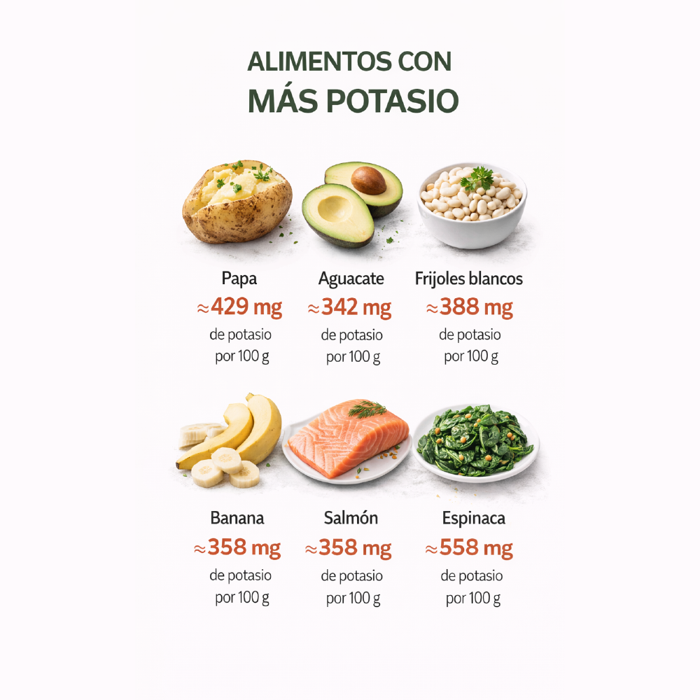 Potasio 99 mg con Vitaminas y Minerales