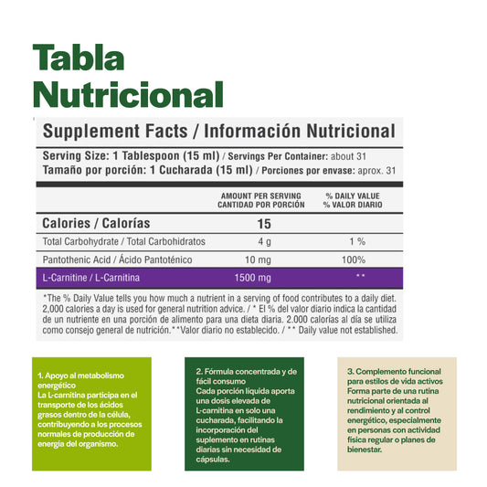 Carnicut-XL L-Carnitina Líquida 3000 mg (Sabor Fruit Punch)