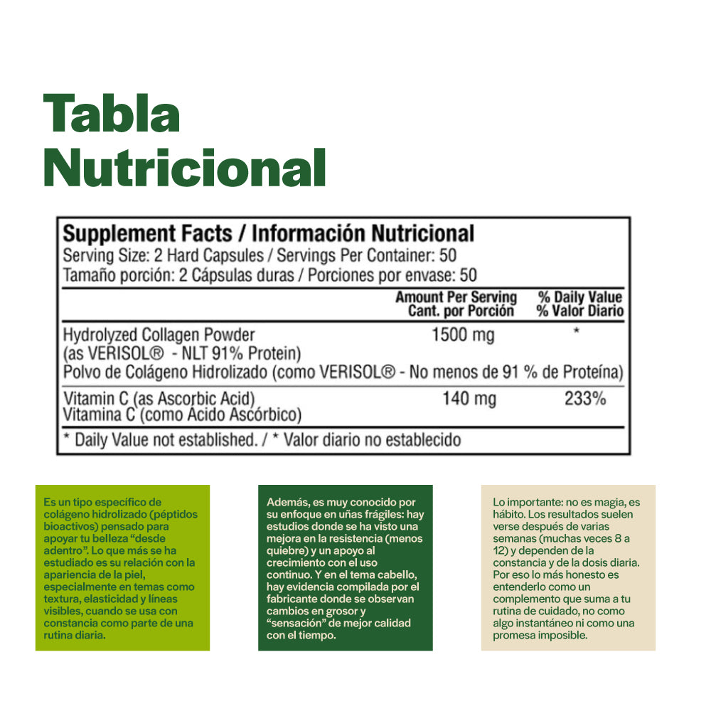 Colágeno Hidrolizado 1500 mg + Vitamina C