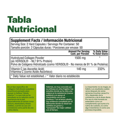 Colágeno Hidrolizado 1500 mg + Vitamina C