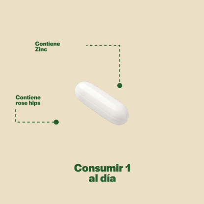 Vitamina C 1000 mg + Zinc y Escaramujo