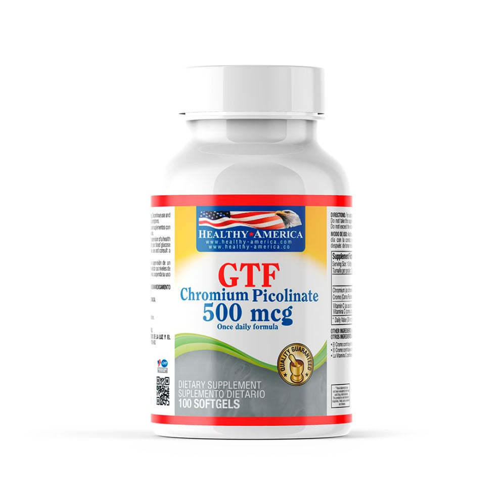 GTF Chormium Picolinate 500 MCG 100 Softgels