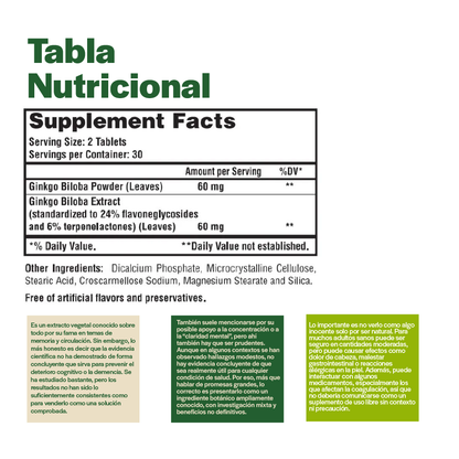 Ginkgo Biloba 60 mg