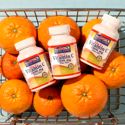 Vitamina C 1000 mg + Zinc y Escaramujo